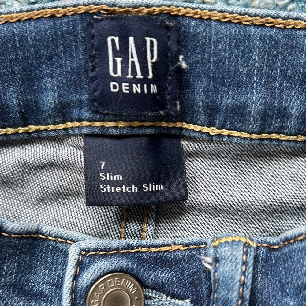 GAP Blue Slim Fit Jeans with Faded Effect - Picture 3 of 4